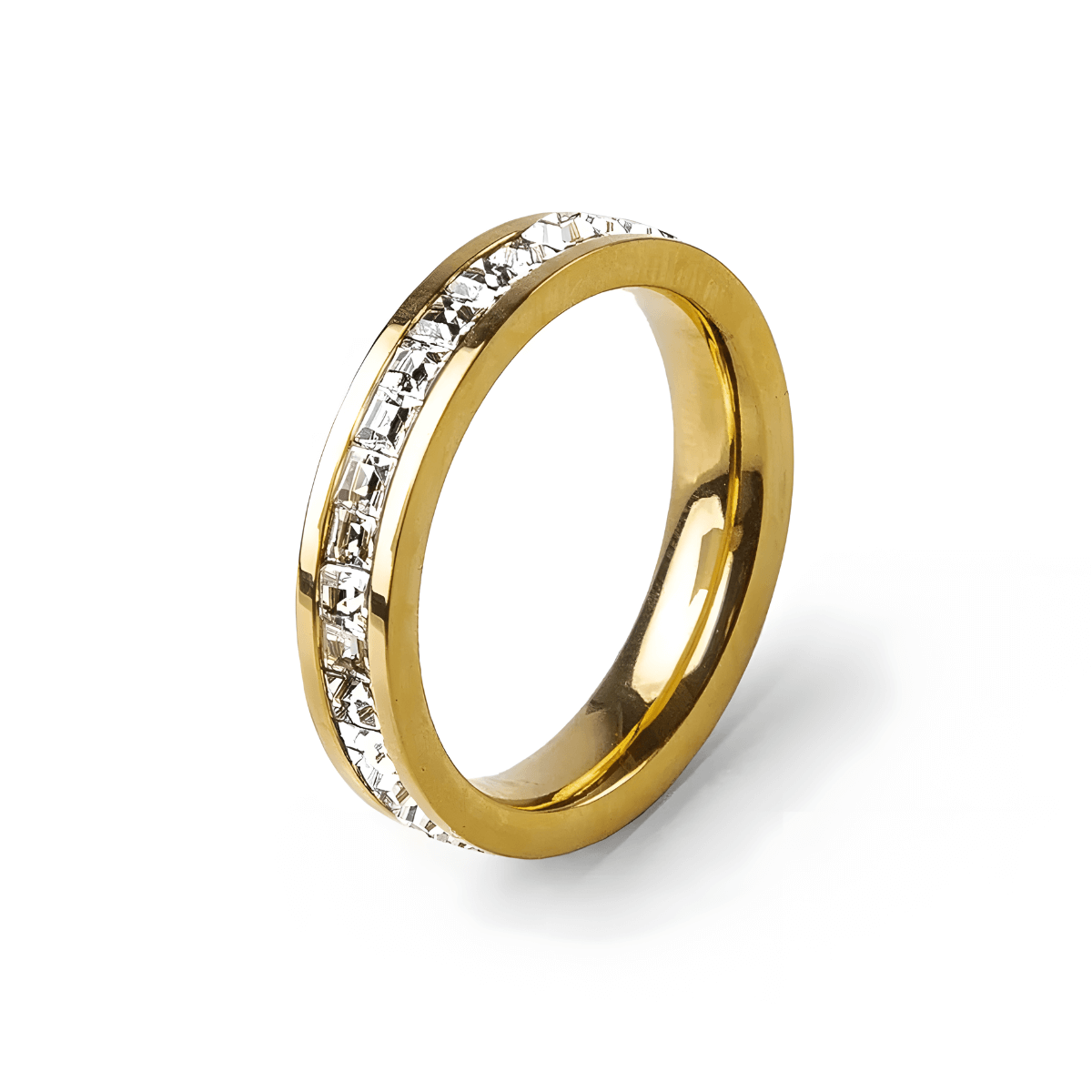 Anel Brilhante Banhado a Ouro 18k