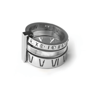 Anel Triplo Algarismo Romano Prata