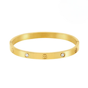 Bracelete Pedras de Glamour Banhado em Ouro 18k