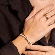 Bracelete Romano Zircônia Banhado a Ouro 18k 3