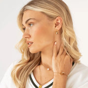 Brinco Imperial Pedra Zircônia Banhado em Ouro 18k