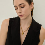 Colar Coração Georgina Banhado em Ouro 18k