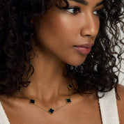 Colar de Trevo Banhado em Ouro 18k