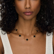 Colar de Trevo Banhado em Ouro 18k