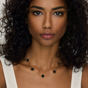 Colar de Trevo Banhado em Ouro 18k