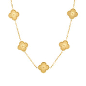 Colar de Trevo Banhado em Ouro 18k