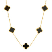 Colar de Trevo Banhado em Ouro 18k