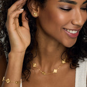 Pulseira Trevo Banhado em Ouro 18k