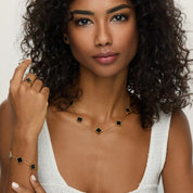 Pulseira Trevo Banhado em Ouro 18k