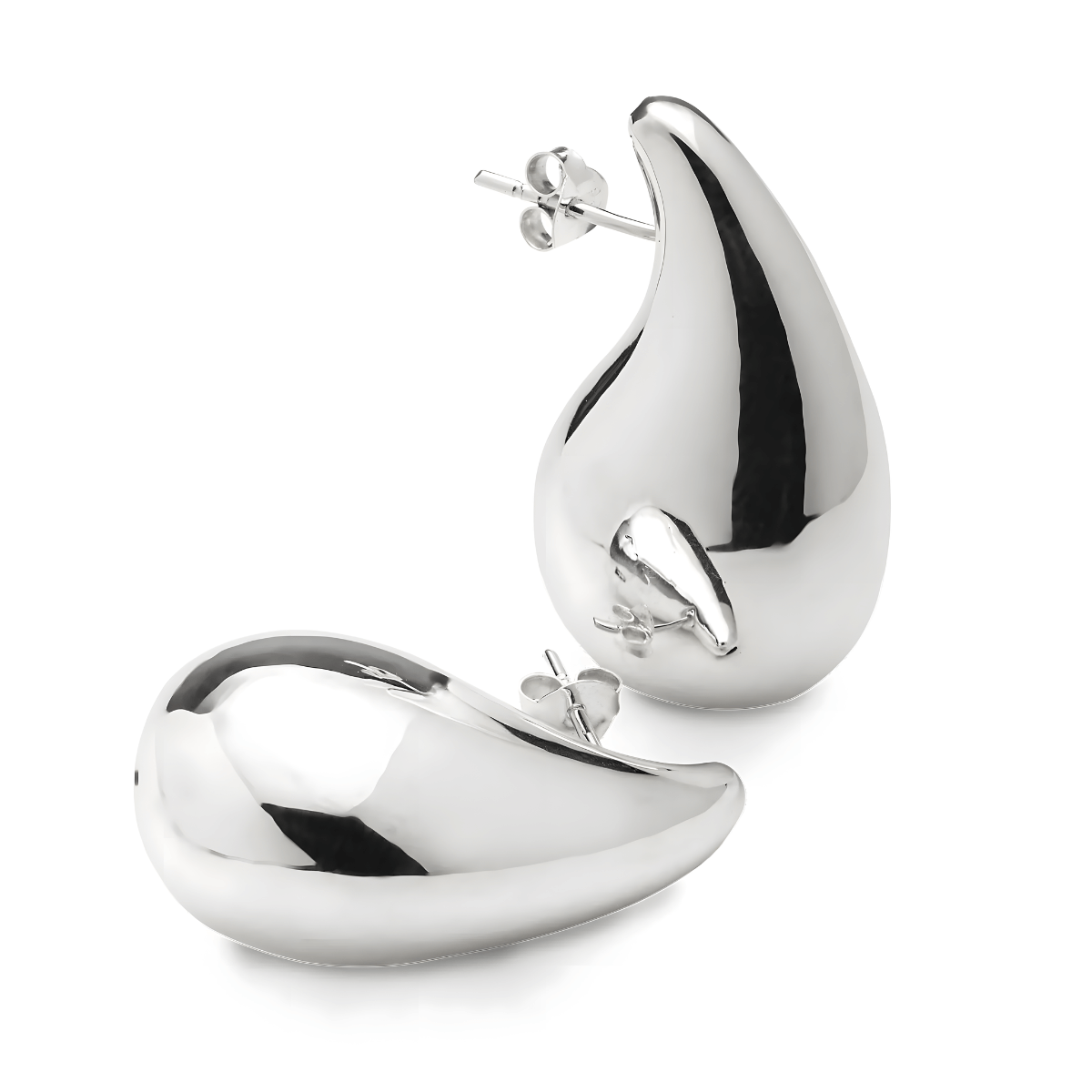 Brinco Gota Grande Prata