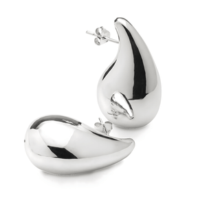 Brinco Gota Grande Prata