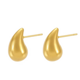 Brinco Gota P Banhado a Ouro 18k Ouro