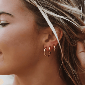 Brinco Trio de Argolas Banhado a Ouro 18k 2