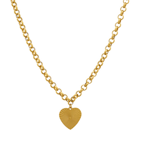 Colar Coração Georgina Banhado em Ouro 18k