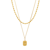 Colar Duplo Santorini Banhado em Ouro 18k