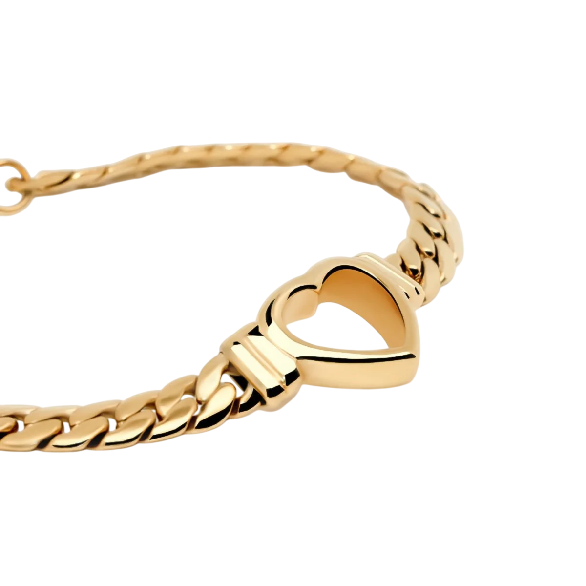 Pulseira Coração Minimalista Banhado em Ouro 18k